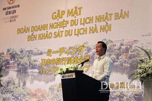 Ông Trần Đức Hải - Giám đốc Sở Du lịch Hà Nội phát biểu tại chương trình