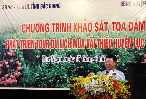 Phó Chủ tịch UBND tỉnh Bắc Giang Lê Ánh Dương phát biểu tại tọa đàm