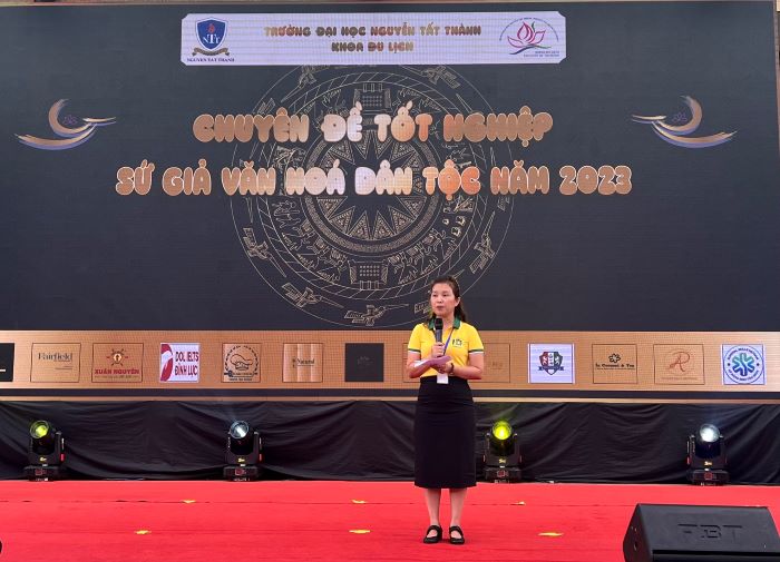 Quyền Trưởng Khoa Du lịch – Trường Đại học Nguyễn Tất Thành TS. Phan Thị Ngàn phát biểu khai mạc