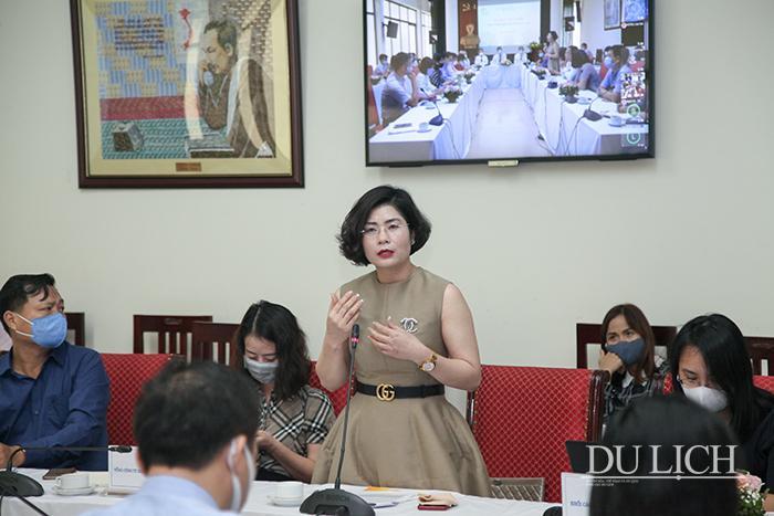 Bà Trần Thị Nguyện - Giám đốc Kinh doanh Sun Group phát biểu